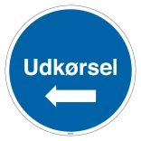 Udkørsel skilt