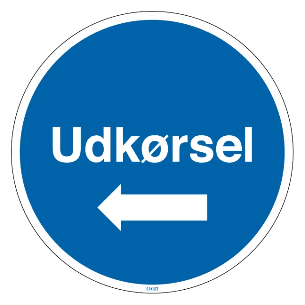 Udkørsel skilt