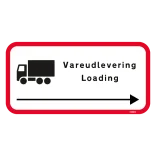 Vareudlevering Loading. Trafikskilt