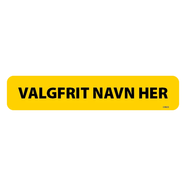 Kaldenavn sans-serif gul Truckerskilt