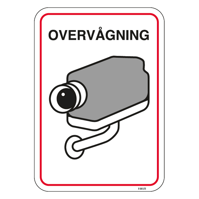 Overvågning Skilt