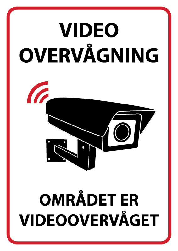 Video overvågning, Området er videoovervåget skilt