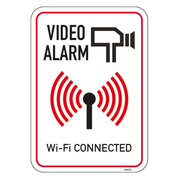 Video alarm Wi-Fi CONNECTED. Skilt