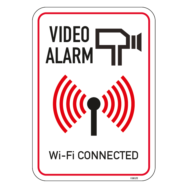 Video alarm Wi-Fi CONNECTED. Skilt