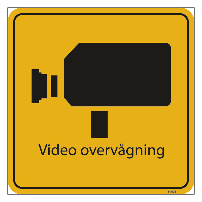 Video overvågning piktogram skilt
