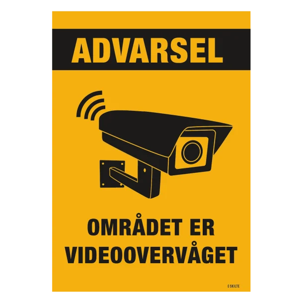 Advarsel! Området er videoovervåget