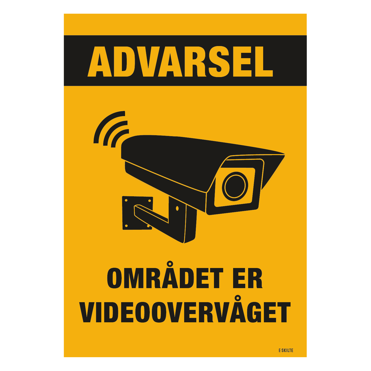 Advarsel! Området er videoovervåget