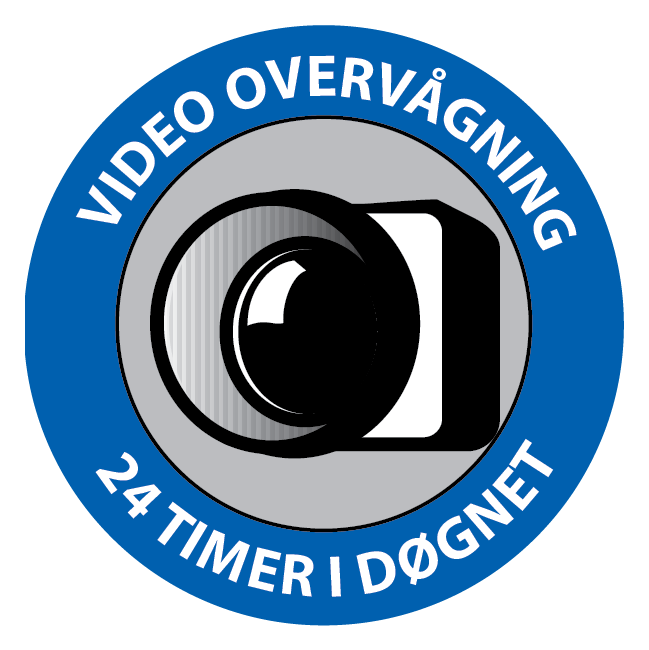 Video overvågning 24 timer i døgnet skilt