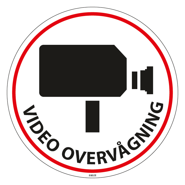 Video overvågning skilt