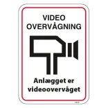 Anlægget er videoovervåget. Overvågningsskilt