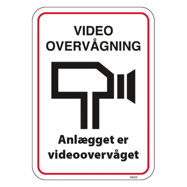 Anlægget er videoovervåget. Overvågningsskilt