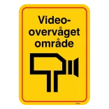 Videoovervåget Område. skilt