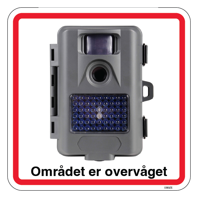 Området er videoovervåget skov kamera, piktogram skilt