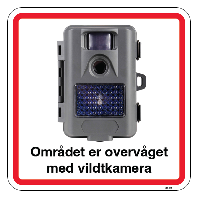 Området er videoovervåget skov kamera, piktogram skilt